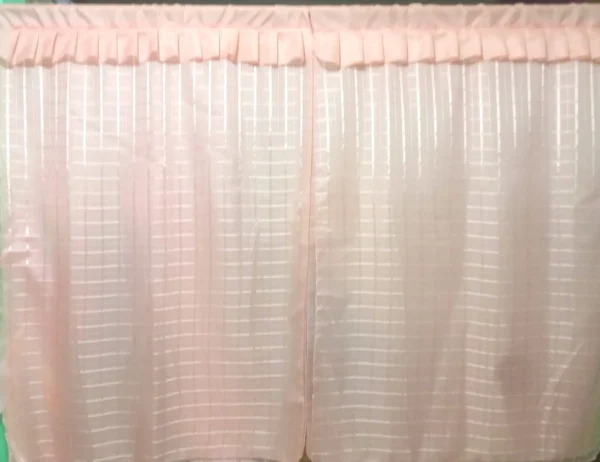 Cortinas de Tergal con Forro Color Melón para Ventanas y Puertas