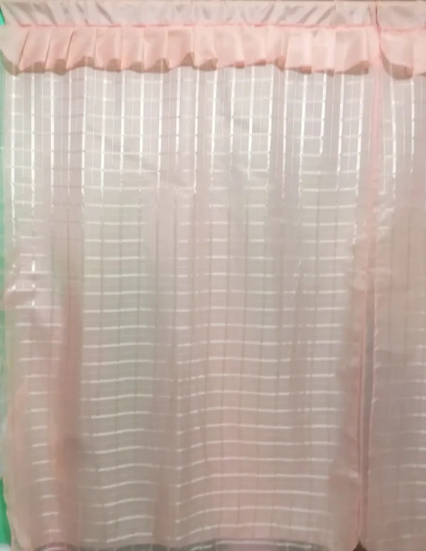 Cortinas de Tergal con Forro Color Melón para Ventanas y Puertas