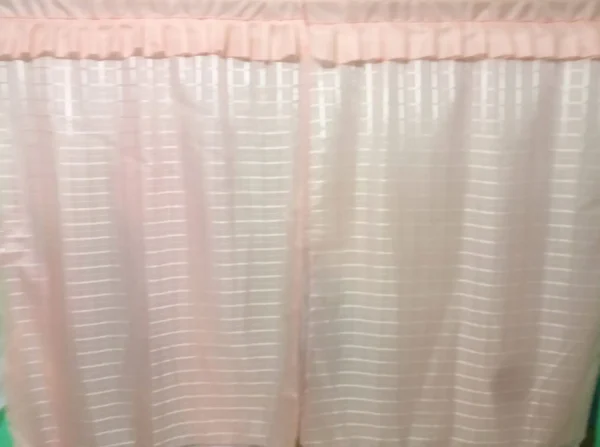 Cortinas de Tergal con Forro Color Melón para Ventanas y Puertas