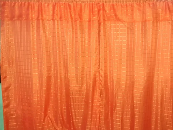 Cortinas de Tergal con Forro Naranjas