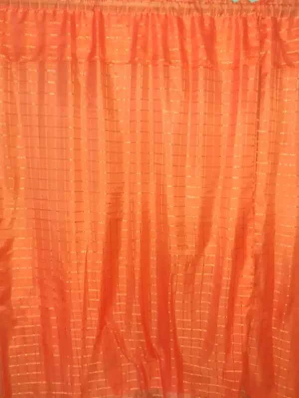 Cortinas de Tergal con Forro Naranjas