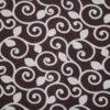 Cortinas cortas para ventanas en grecas chocolate