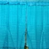 Cortinas de Tergal con Forro Turquesa
