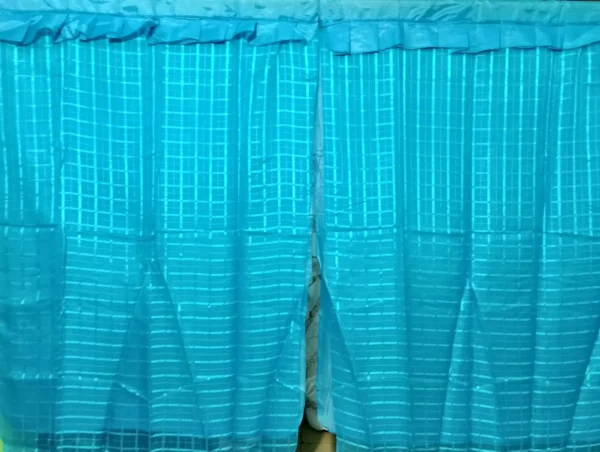 Cortinas de Tergal con Forro Turquesa