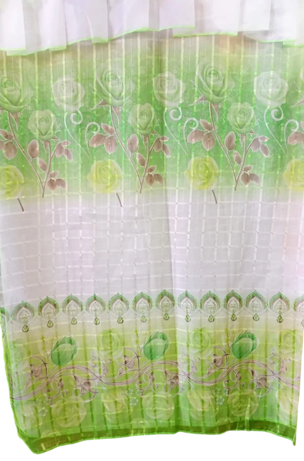 Cortinas de Cocina Tergal con Forro - Tulipanes verdes
