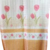 Cortinas de Cocina Tergal con Forro - Café con Tulipanes