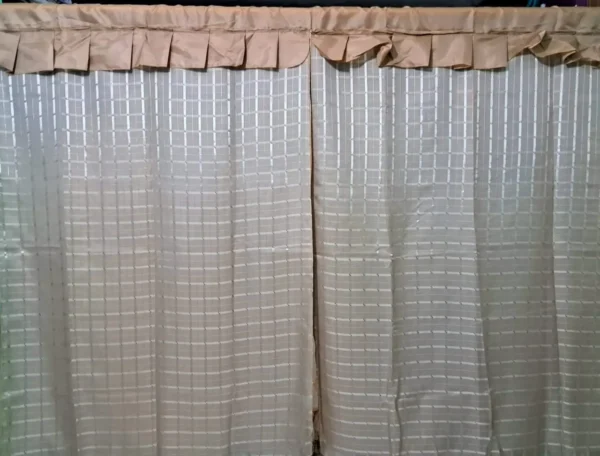 Cortinas de Tergal con Forro Color Arena