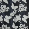 Cortinas de Organza Bordada de Mariposas Negro con Oro