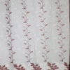 Cortinas de Lino Bordadas de Líneas Vino
