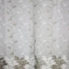 Cortinas de Lino Bordadas de Líneas Arena