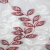 Cortinas de Lino Bordadas de Líneas Vino
