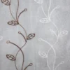 Cortinas de Lino Bordadas de Líneas Chocolate