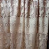 Cortinas de Organza Bordada Cafe Arena