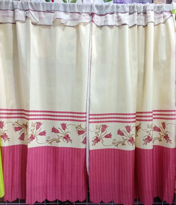 Cortinas de Gaza Pintada Color Vino