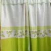 Cortinas de Gaza Pintada Color Verde Limon
