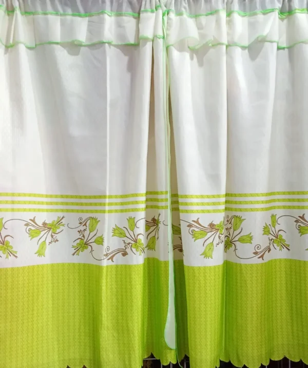 Cortinas de Gaza Pintada Color Verde Limon