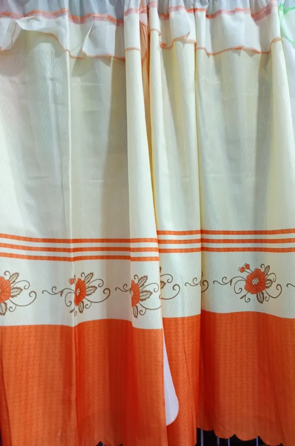 Cortinas de Gaza Pintada Color Naranja