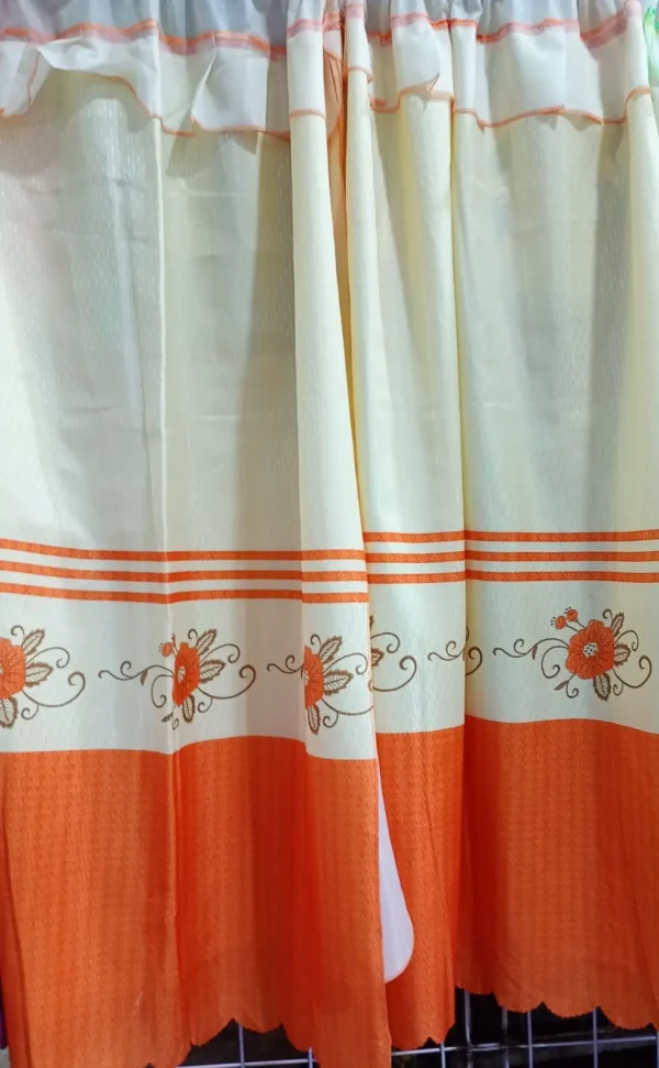 Cortinas de Gaza Pintada Color Naranja