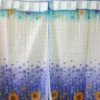 🌻 Cortinas de Cocina con Girasoles y Azul Cielo - Tergal con Forro